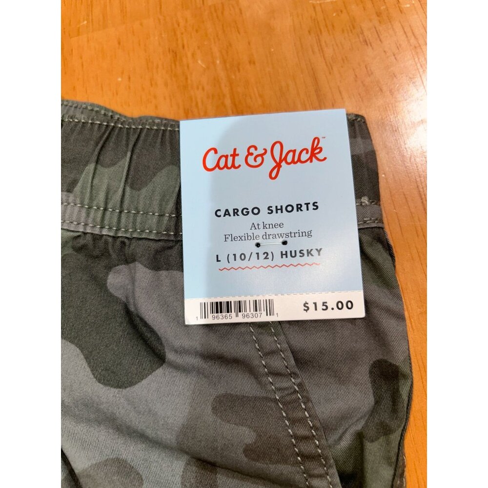 NEW Boys L (10-12) Husky Cargo Shorts, Camo, Cat & Jack MSRP $15 - Picture 3 of 5